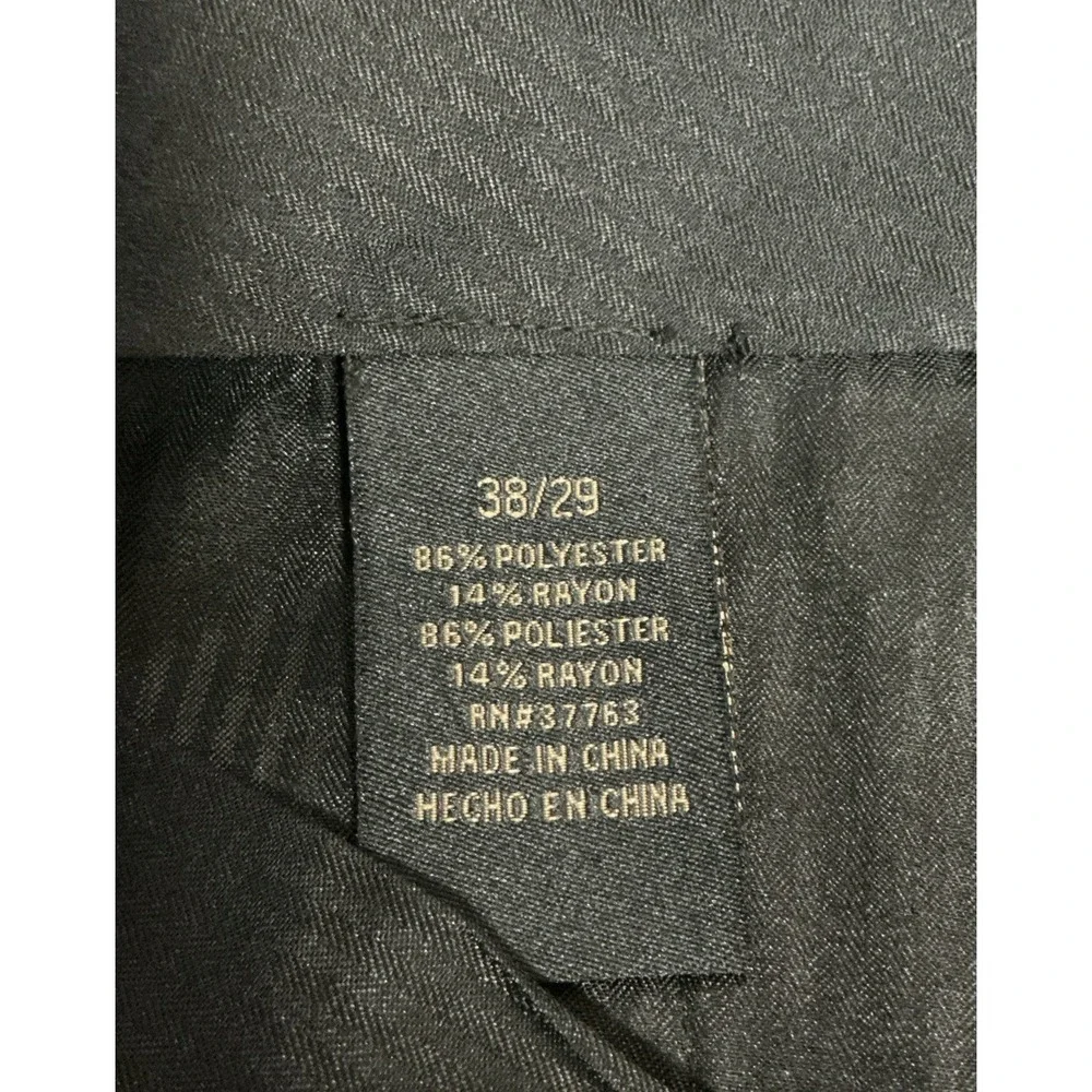 Axist Essentials, Super 100's Hi-Twist Pleated Cuffed Gray Dress Pants 38/29 NWT